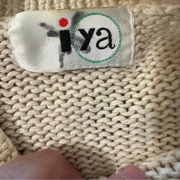 i ya vintage knit floral cardigan size medium/large - Picture 5 of 6